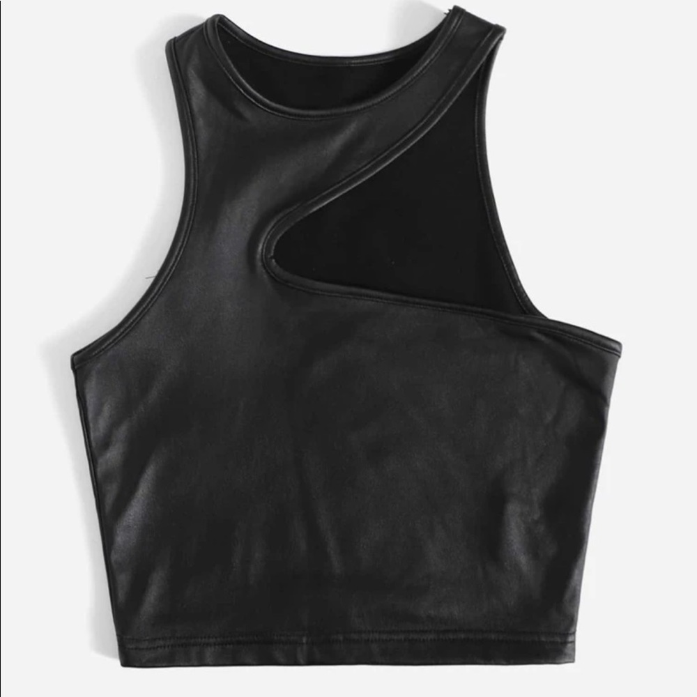 Leather Crop Top